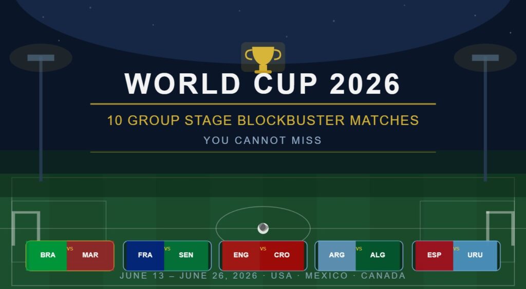 10 best group stage blockbuster matches in world cup 2026