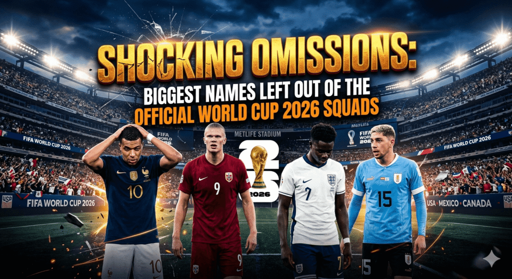 biggest names left out of the official world cup 2026 squads